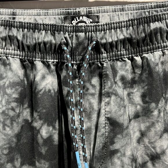 ☀️🏝️ Y2K BILLABONG Black/Gray Tie-Dye Boardshorts Swim Trunks Men Sz Medium -EU - Picture 4 of 8